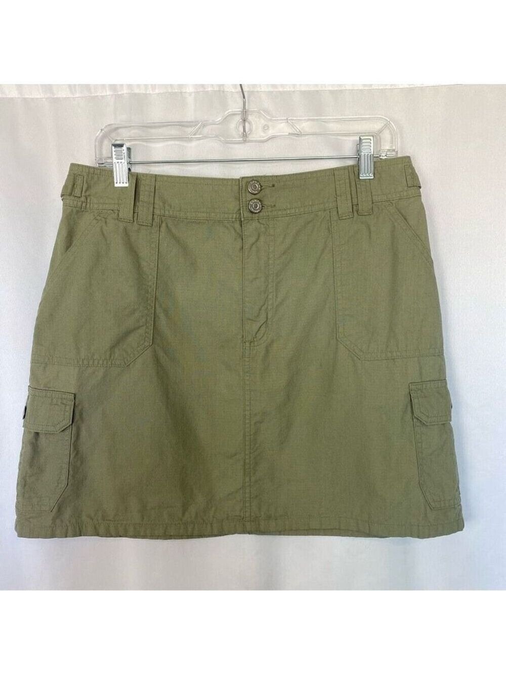 Women's Sonoma Utility Mini Skirt Army Green Pockets Women’s 12 Y2K Style